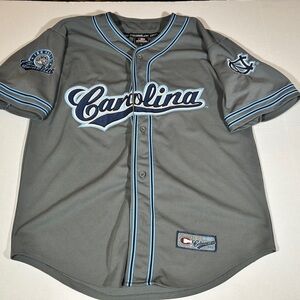 Vintage 90s North Carolina Tar Heels Grey Authentic Baseball Jersey L